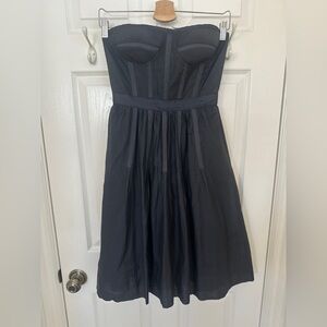 Club Monaco Charcoal Strapless Dress with Removable Straps